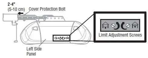 liftmaster travel adjustment screws