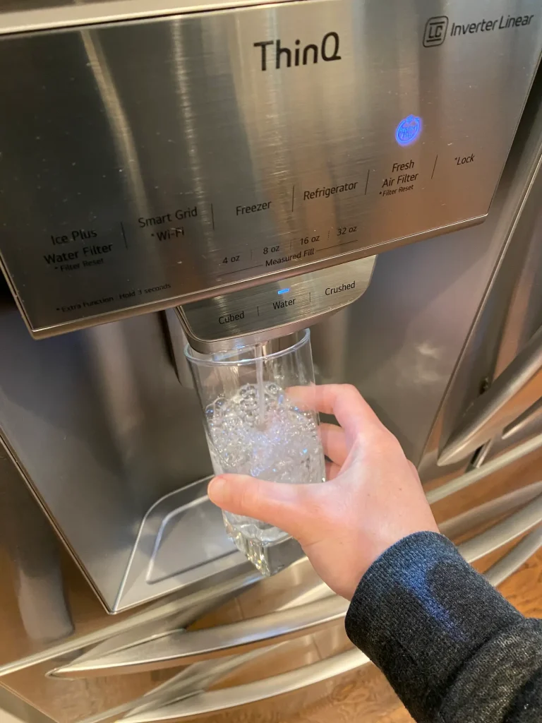 purge lg refrigerator water filter